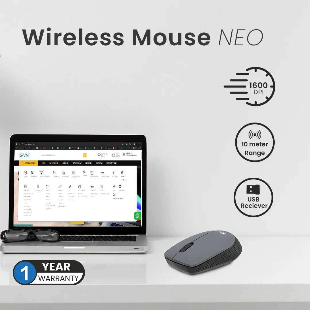 EVM Wireless Mouse Neo 3W042 (Grey) view 7
